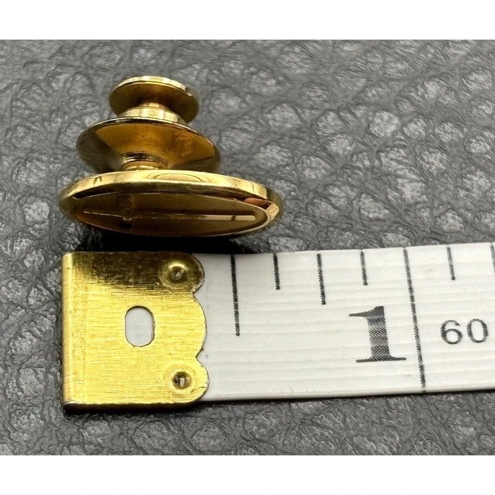 Vintage 10K Gold Filled Oval Cross Religious Lapel Pin Tie Tack Christian